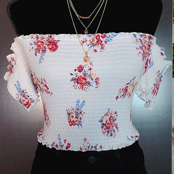 Strapless Floral Top - Picture 2 of 4